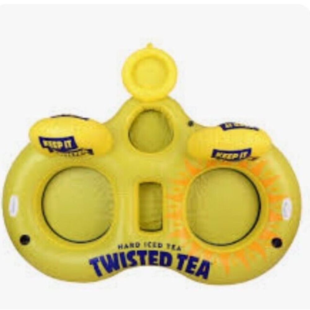 NEW Twisted Tea 2-Person Inflatable River Float with Cooler - New (other)